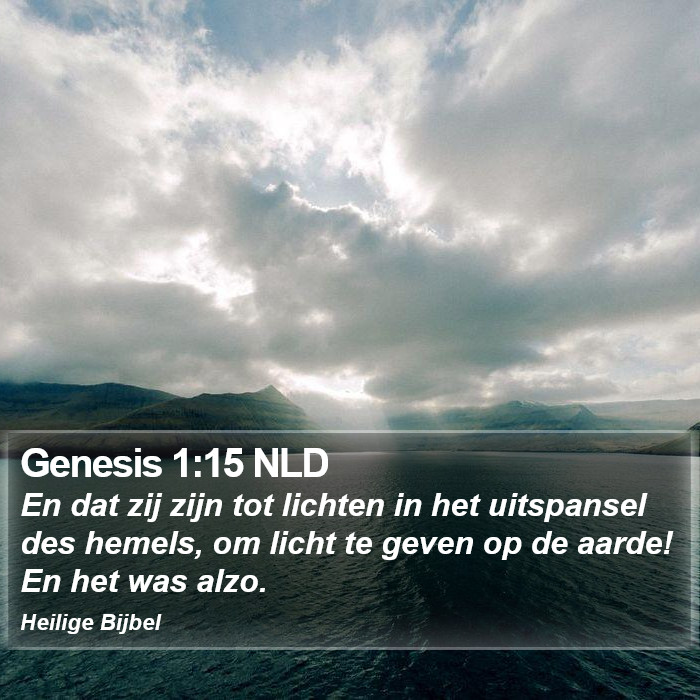 Genesis 1:15 NLD Bible Study