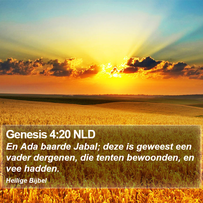 Genesis 4:20 NLD Bible Study