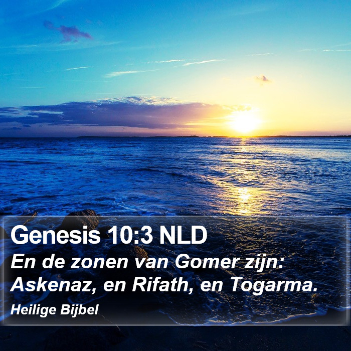 Genesis 10:3 NLD Bible Study