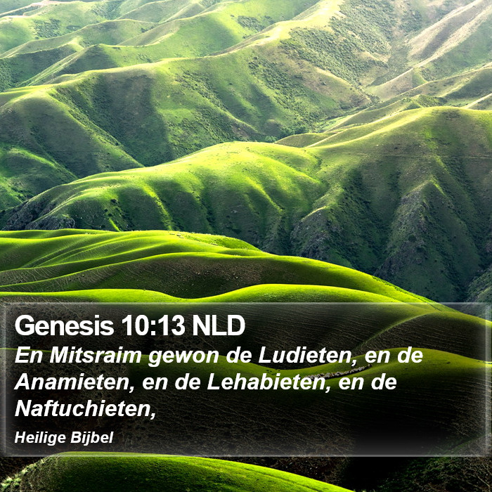 Genesis 10:13 NLD Bible Study