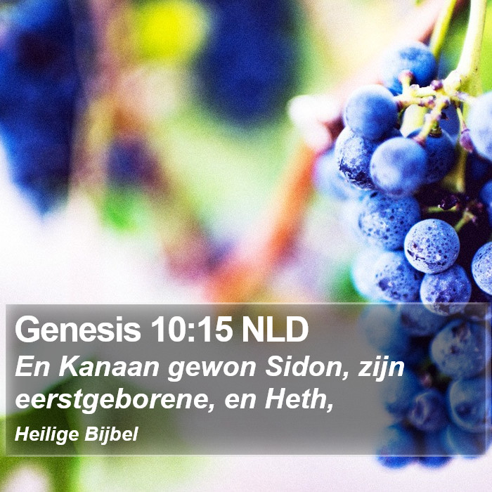 Genesis 10:15 NLD Bible Study