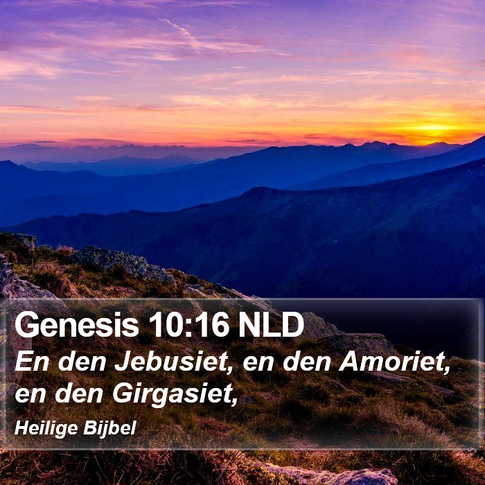 Genesis 10:16 NLD Bible Study