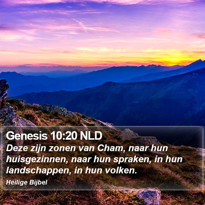 Genesis 10:20 NLD Bible Study