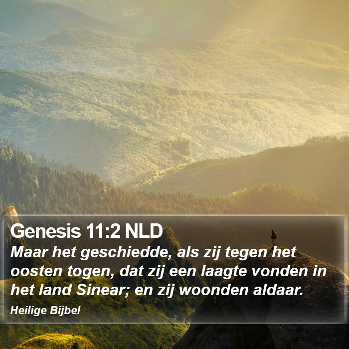 Genesis 11:2 NLD Bible Study