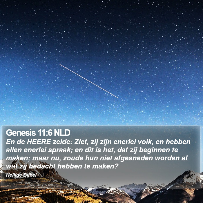 Genesis 11:6 NLD Bible Study