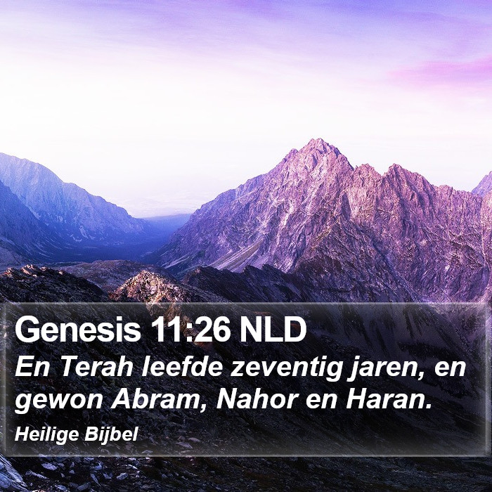 Genesis 11:26 NLD Bible Study