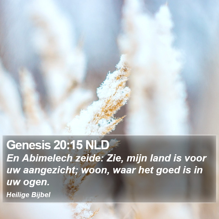 Genesis 20:15 NLD Bible Study