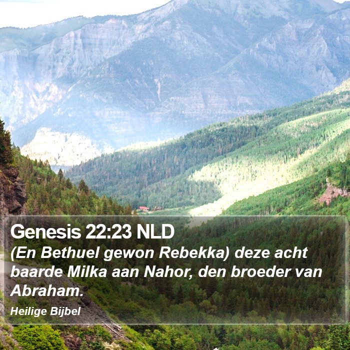 Genesis 22:23 NLD Bible Study