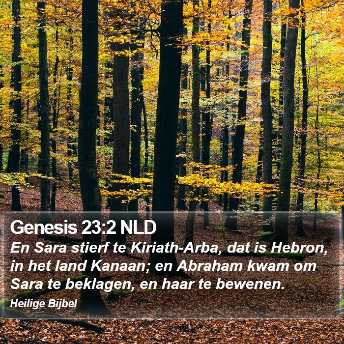 Genesis 23:2 NLD Bible Study