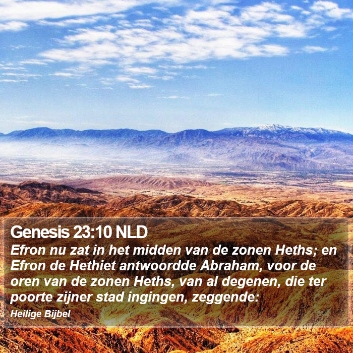 Genesis 23:10 NLD Bible Study