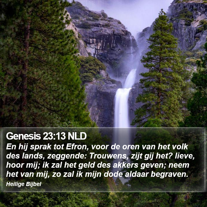 Genesis 23:13 NLD Bible Study