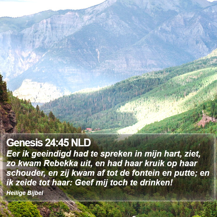 Genesis 24:45 NLD Bible Study