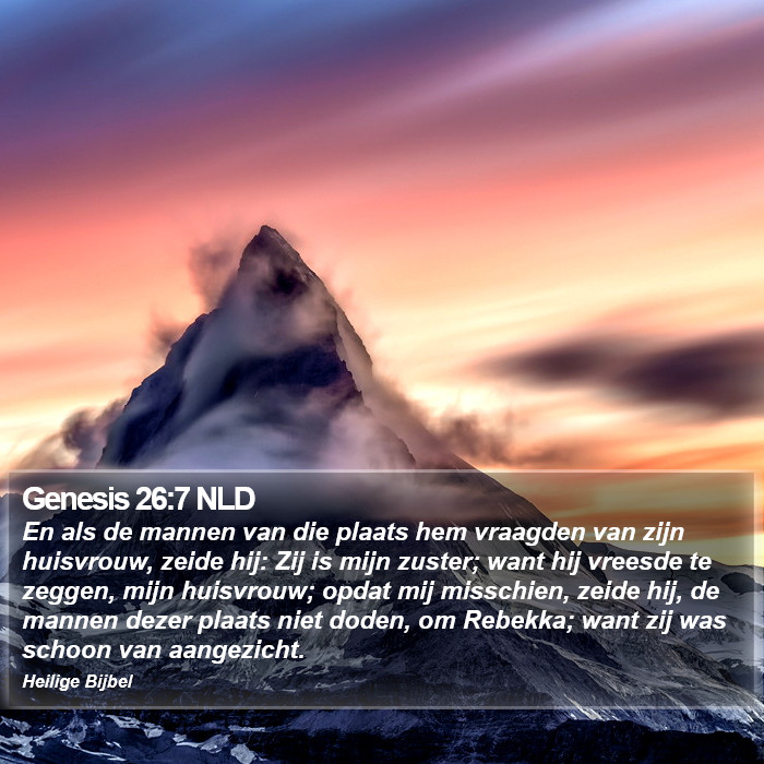 Genesis 26:7 NLD Bible Study