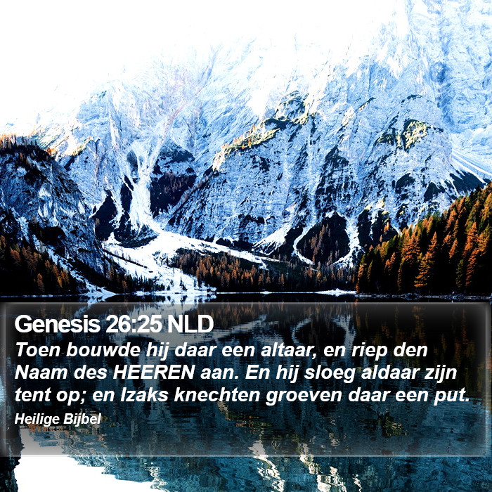 Genesis 26:25 NLD Bible Study