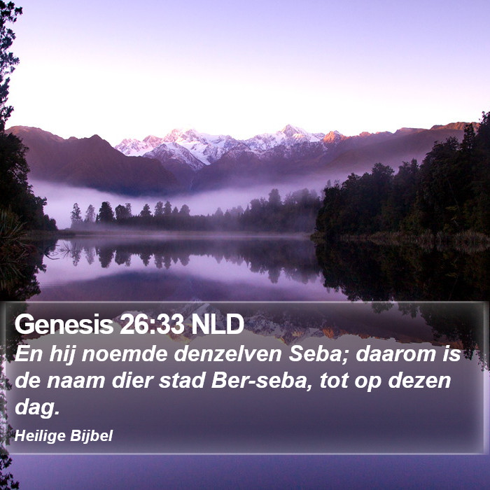 Genesis 26:33 NLD Bible Study