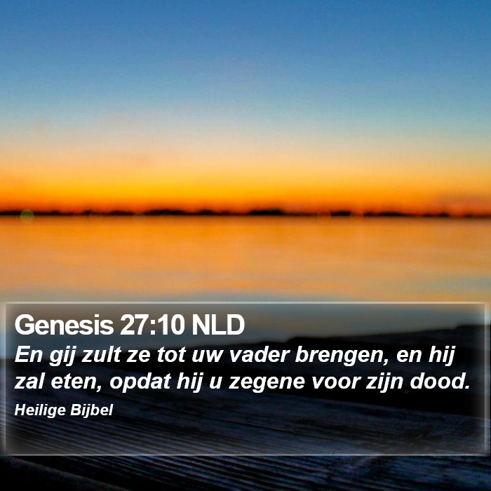 Genesis 27:10 NLD Bible Study
