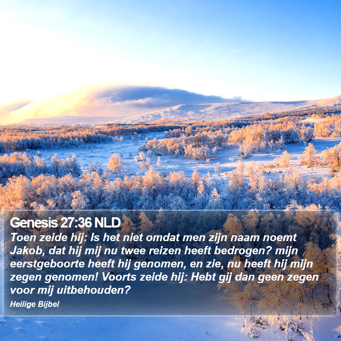 Genesis 27:36 NLD Bible Study