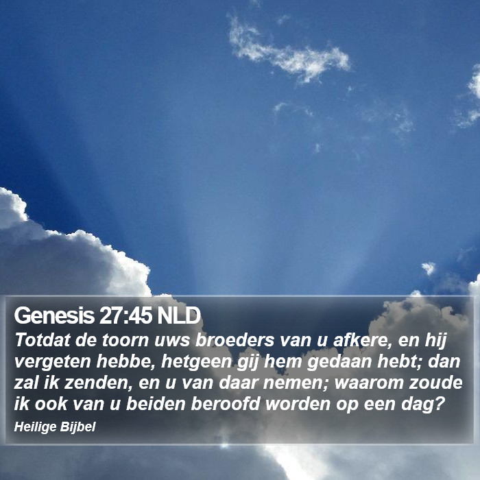 Genesis 27:45 NLD Bible Study