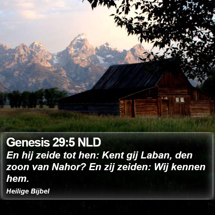 Genesis 29:5 NLD Bible Study