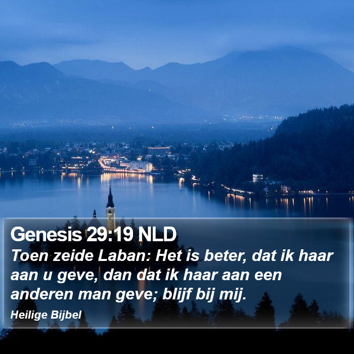 Genesis 29:19 NLD Bible Study