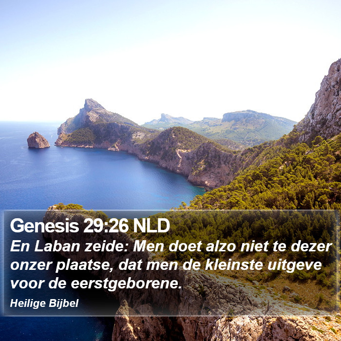 Genesis 29:26 NLD Bible Study