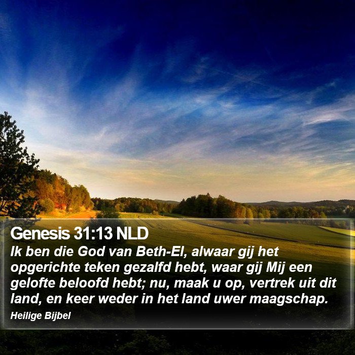 Genesis 31:13 NLD Bible Study