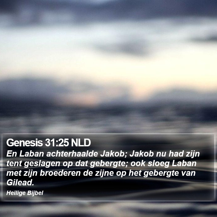 Genesis 31:25 NLD Bible Study