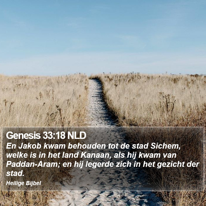 Genesis 33:18 NLD Bible Study
