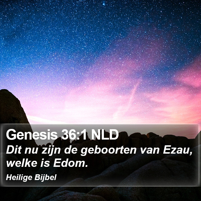 Genesis 36:1 NLD Bible Study