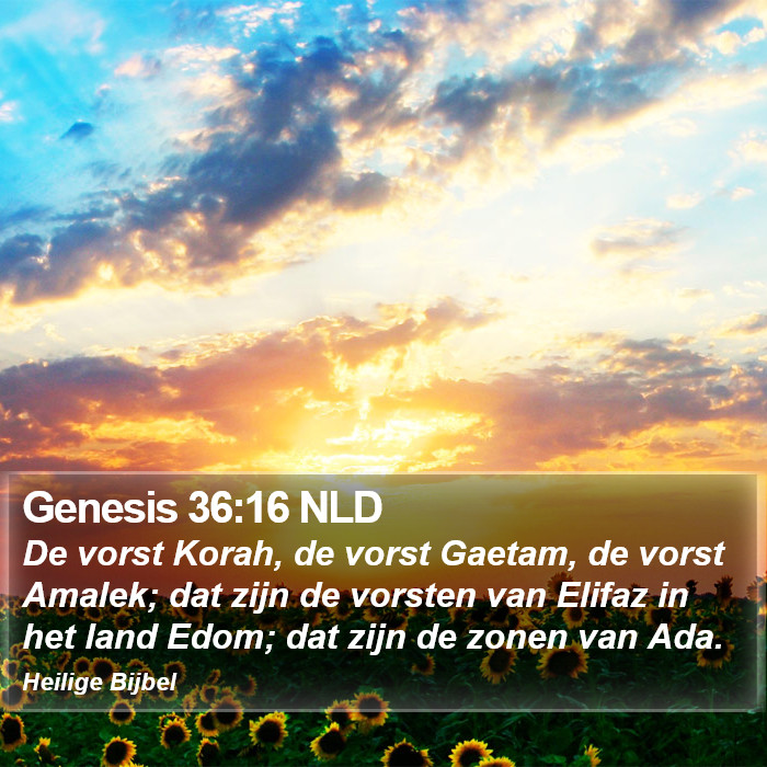 Genesis 36:16 NLD Bible Study