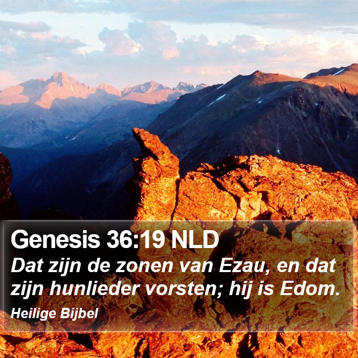 Genesis 36:19 NLD Bible Study