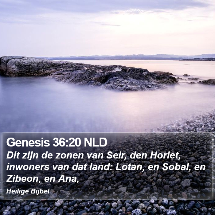 Genesis 36:20 NLD Bible Study
