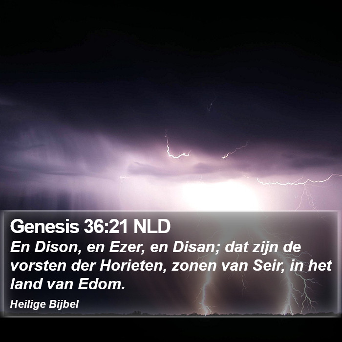 Genesis 36:21 NLD Bible Study
