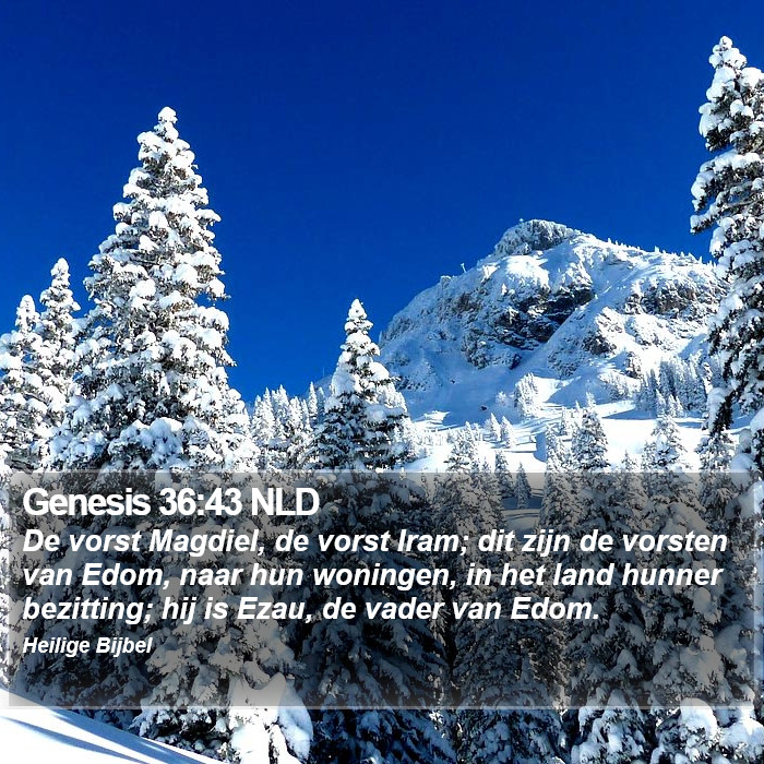 Genesis 36:43 NLD Bible Study