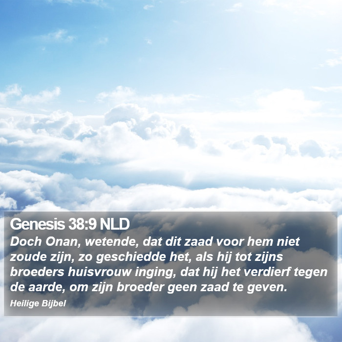 Genesis 38:9 NLD Bible Study