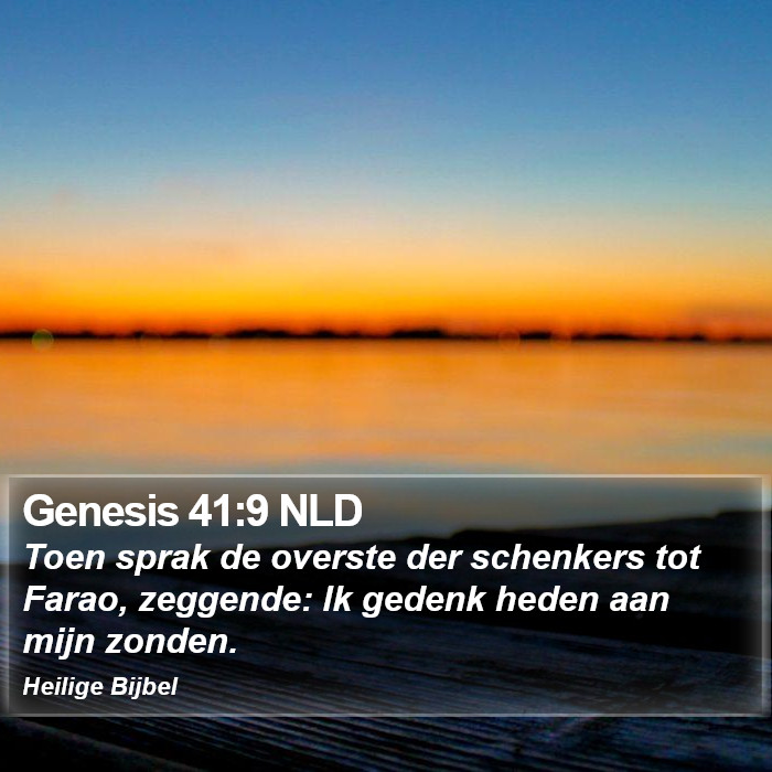 Genesis 41:9 NLD Bible Study