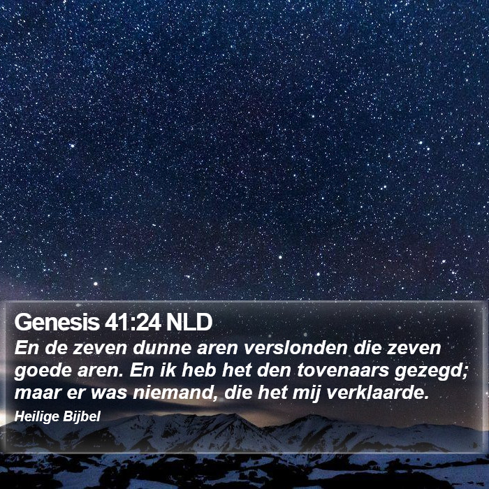 Genesis 41:24 NLD Bible Study