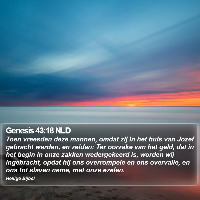Genesis 43:18 NLD Bible Study