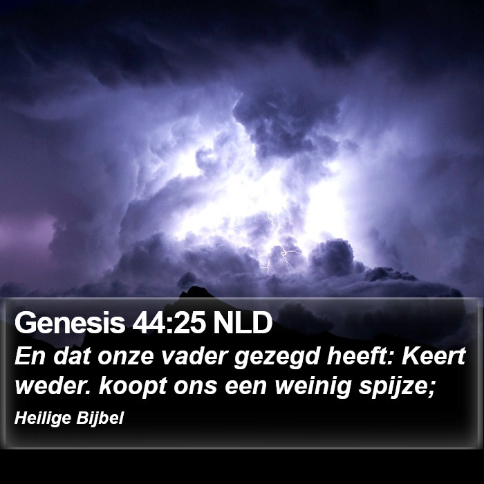 Genesis 44:25 NLD Bible Study