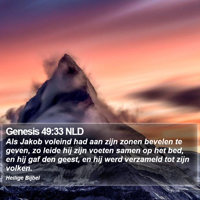 Genesis 49:33 NLD Bible Study