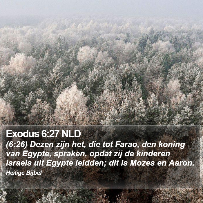 Exodus 6:27 NLD Bible Study