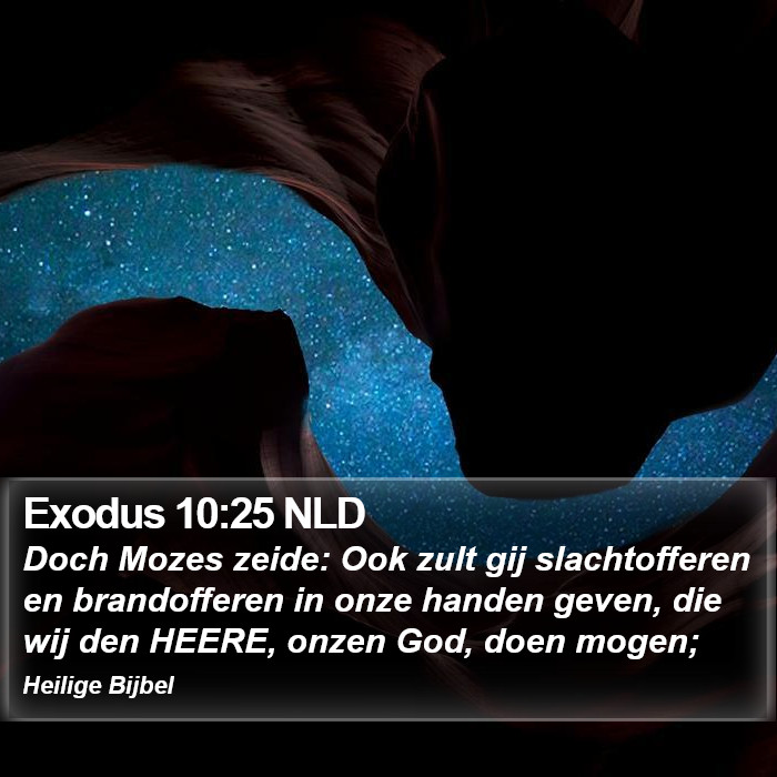 Exodus 10:25 NLD Bible Study