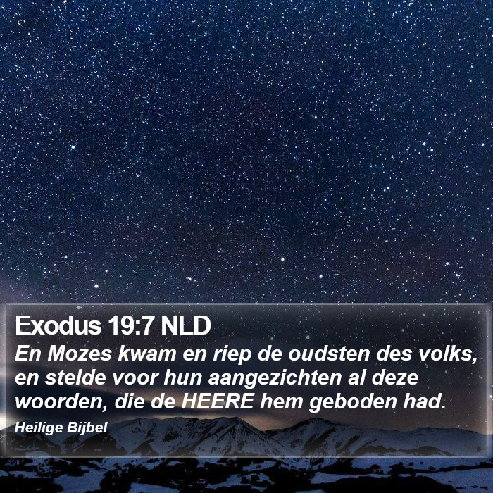 Exodus 19:7 NLD Bible Study