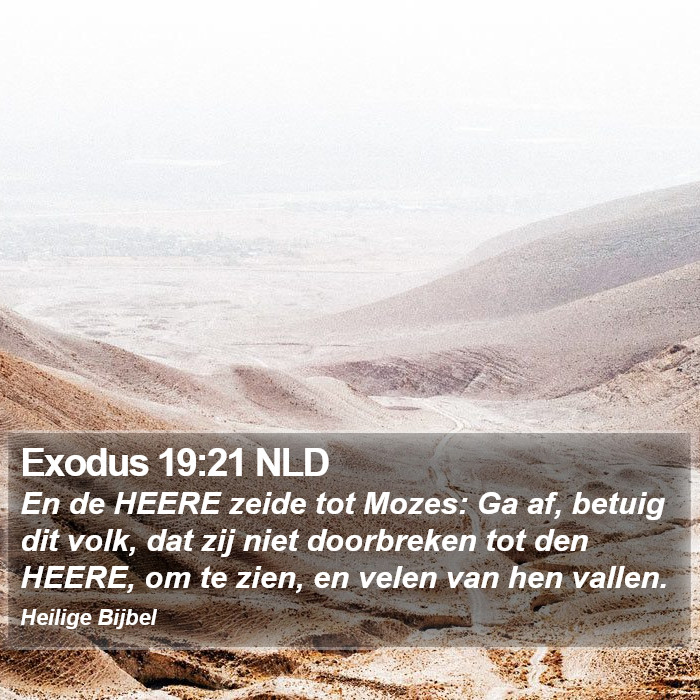 Exodus 19:21 NLD Bible Study