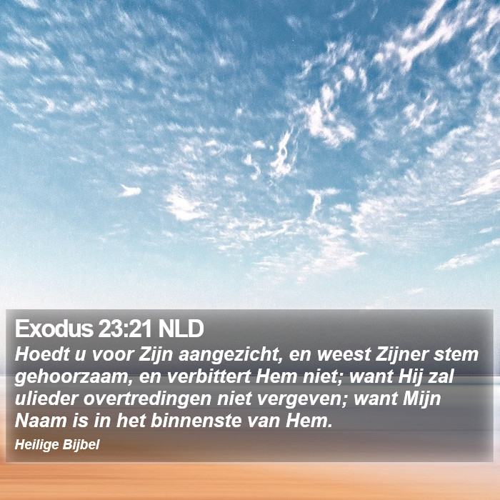 Exodus 23:21 NLD Bible Study