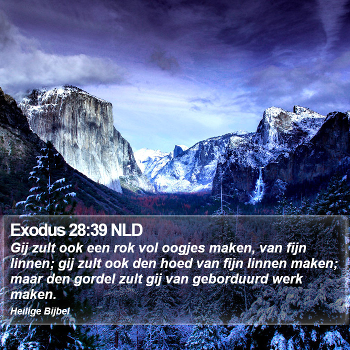 Exodus 28:39 NLD Bible Study