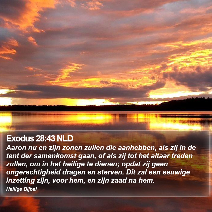 Exodus 28:43 NLD Bible Study