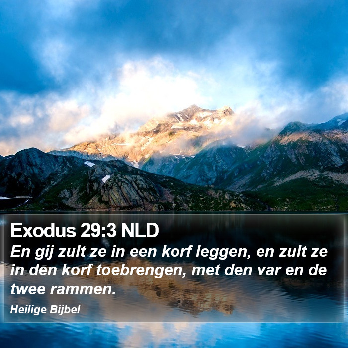 Exodus 29:3 NLD Bible Study