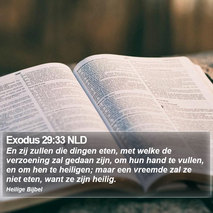 Exodus 29:33 NLD Bible Study