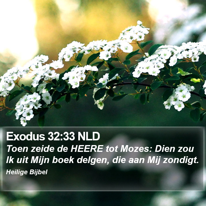 Exodus 32:33 NLD Bible Study